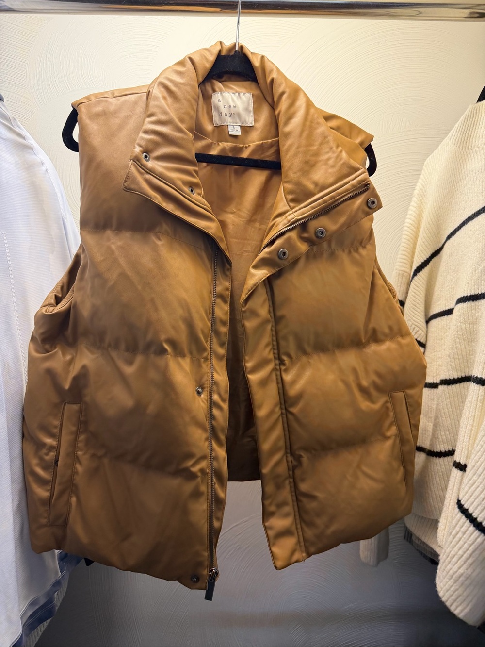 A new day Faux Leather Vest